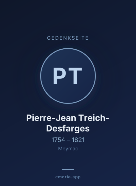 Gedenkportrait von Pierre-Jean Treich-Desfarges