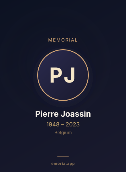 Memorial portrait of Pierre Joassin