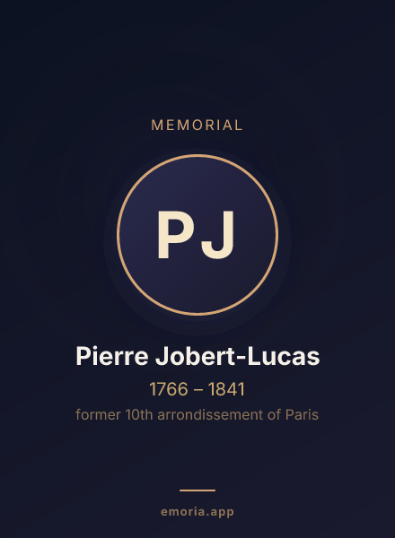 Memorial portrait of Pierre Jobert-Lucas