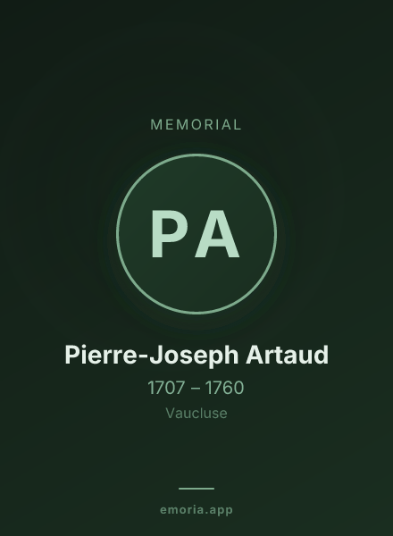 Memorial portrait of Pierre-Joseph Artaud