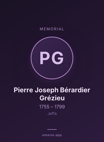 Memorial portrait of Pierre Joseph Bérardier Grézieu