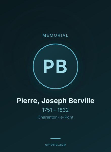 Memorial portrait of Pierre, Joseph Berville