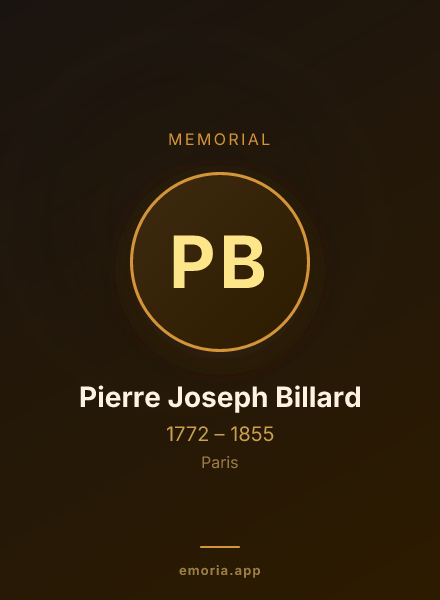 Memorial portrait of Pierre Joseph Billard