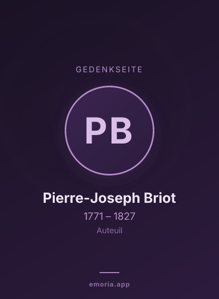 Gedenkportrait von Pierre-Joseph Briot
