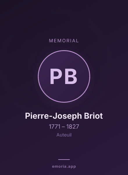 Memorial portrait of Pierre-Joseph Briot