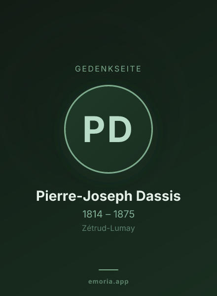 Gedenkportrait von Pierre-Joseph Dassis