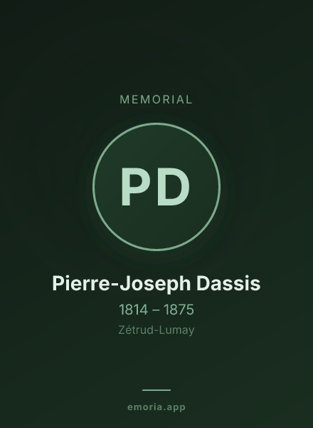 Memorial portrait of Pierre-Joseph Dassis