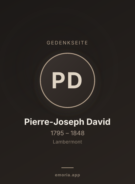 Gedenkportrait von Pierre-Joseph David
