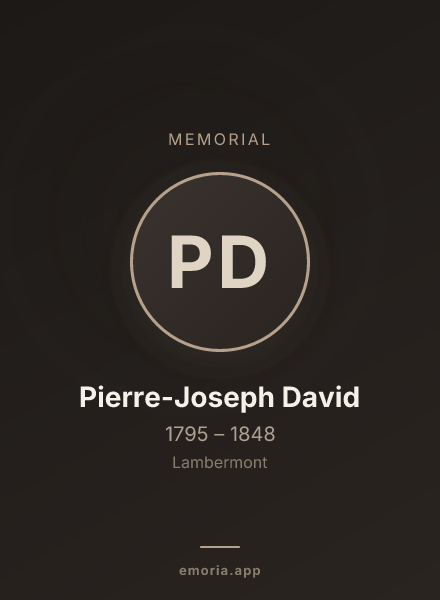 Memorial portrait of Pierre-Joseph David