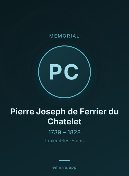 Memorial portrait of Pierre Joseph de Ferrier du Chatelet