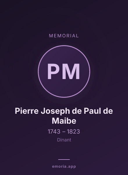 Memorial portrait of Pierre Joseph de Paul de Maibe