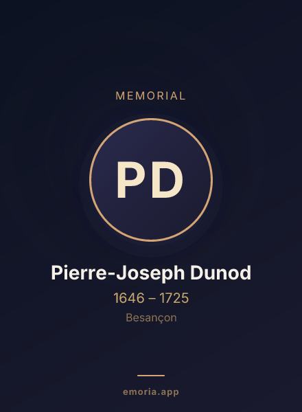 Memorial portrait of Pierre-Joseph Dunod