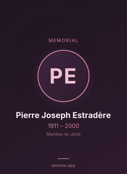 Memorial portrait of Pierre Joseph Estradère