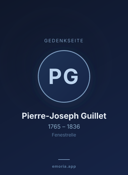Gedenkportrait von Pierre-Joseph Guillet