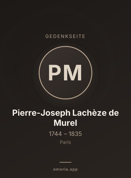 Gedenkportrait von Pierre-Joseph Lachèze de Murel