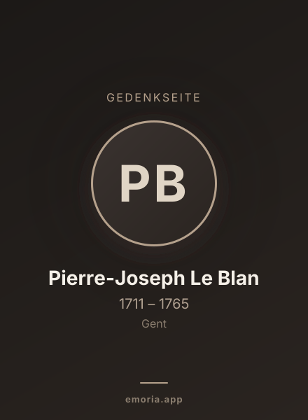 Gedenkportrait von Pierre-Joseph Le Blan