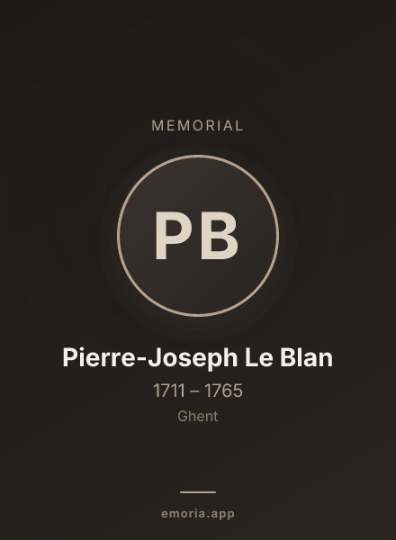 Memorial portrait of Pierre-Joseph Le Blan