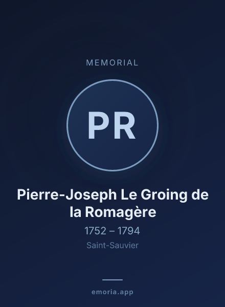 Memorial portrait of Pierre-Joseph Le Groing de la Romagère