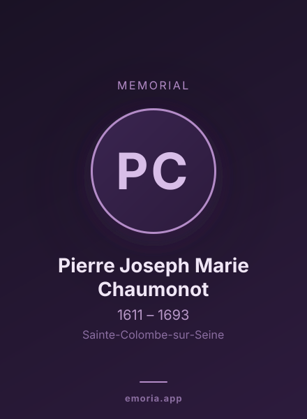 Memorial portrait of Pierre Joseph Marie Chaumonot