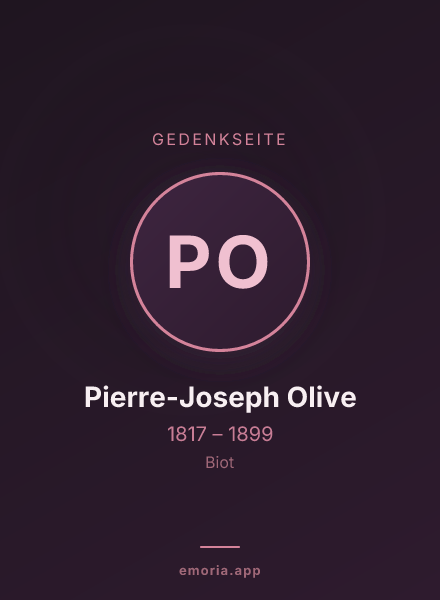 Gedenkportrait von Pierre-Joseph Olive