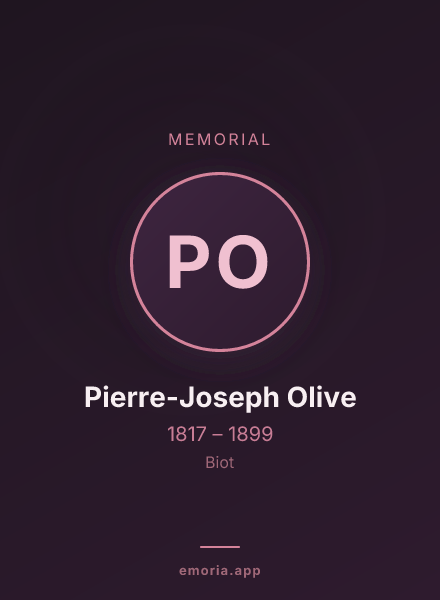 Memorial portrait of Pierre-Joseph Olive