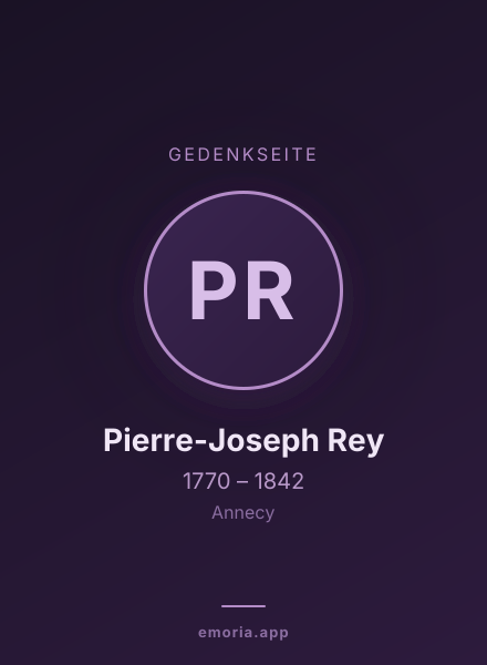 Gedenkportrait von Pierre-Joseph Rey