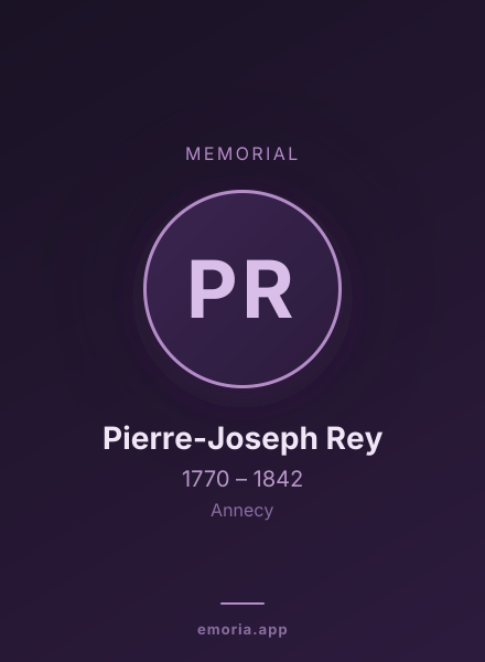 Memorial portrait of Pierre-Joseph Rey
