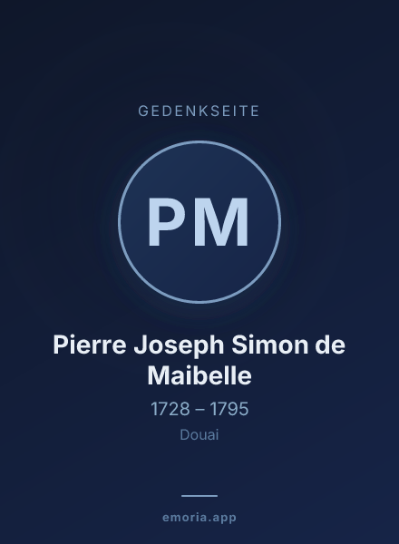Gedenkportrait von Pierre Joseph Simon de Maibelle