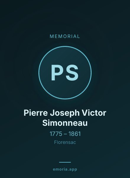 Memorial portrait of Pierre Joseph Victor Simonneau