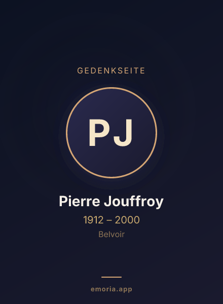 Gedenkportrait von Pierre Jouffroy