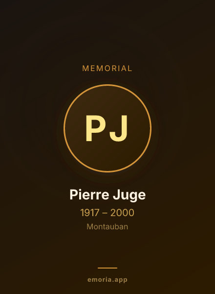 Memorial portrait of Pierre Juge