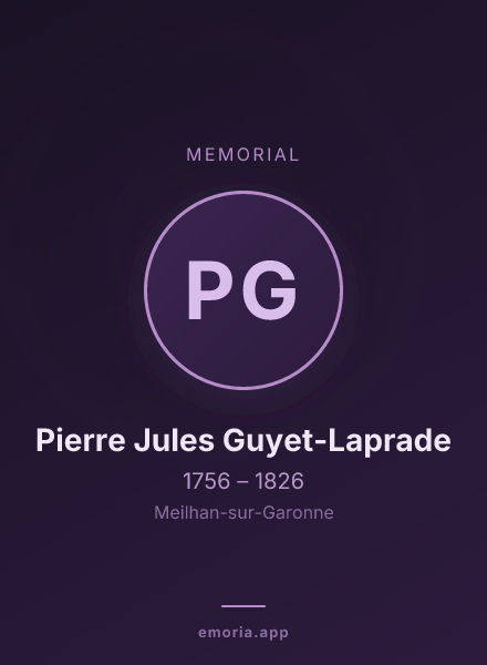 Memorial portrait of Pierre Jules Guyet-Laprade