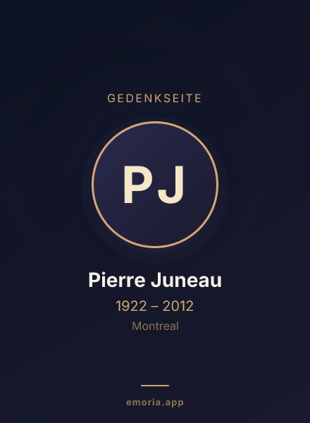 Gedenkportrait von Pierre Juneau