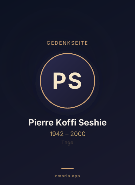 Gedenkportrait von Pierre Koffi Seshie