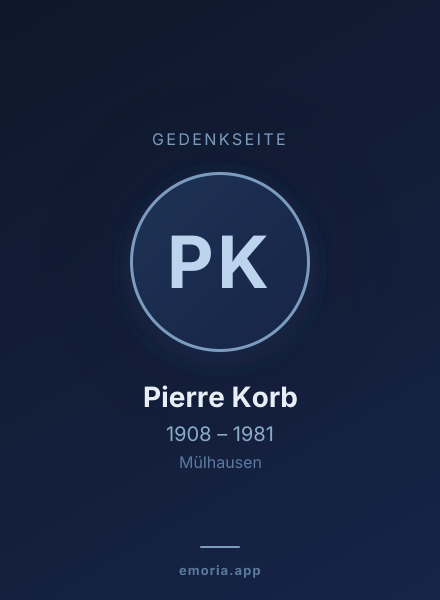 Gedenkportrait von Pierre Korb