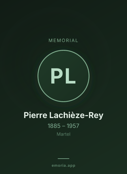 Memorial portrait of Pierre Lachièze-Rey
