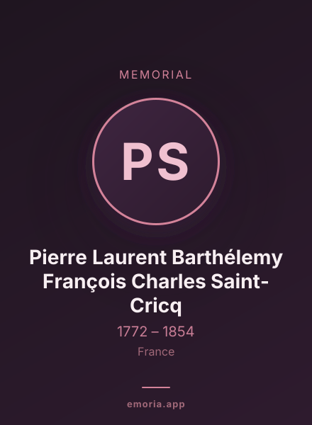 Memorial portrait of Pierre Laurent Barthélemy François Charles Saint-Cricq