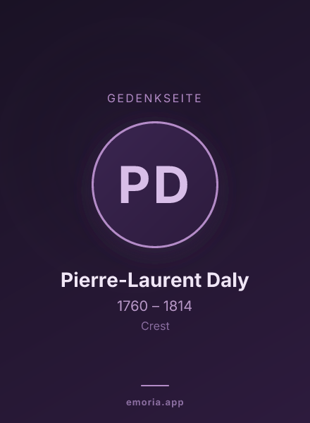 Gedenkportrait von Pierre-Laurent Daly