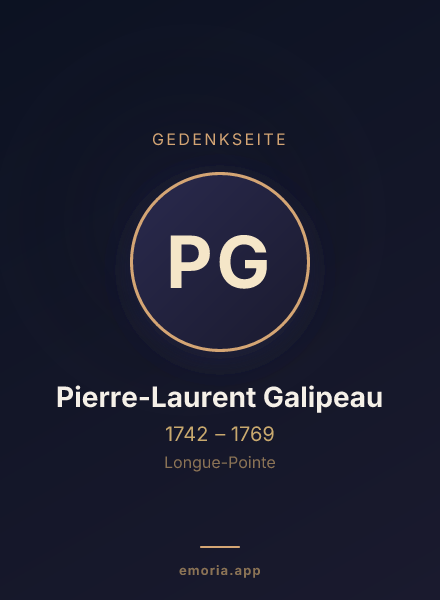 Gedenkportrait von Pierre-Laurent Galipeau