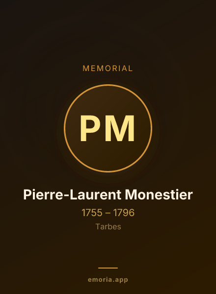 Memorial portrait of Pierre-Laurent Monestier