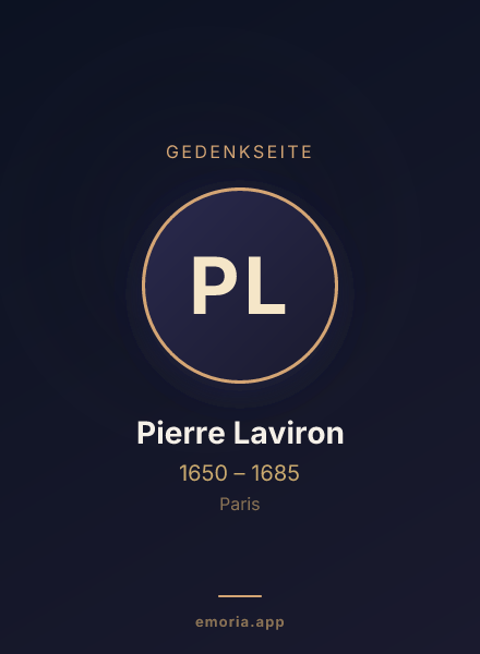 Gedenkportrait von Pierre Laviron
