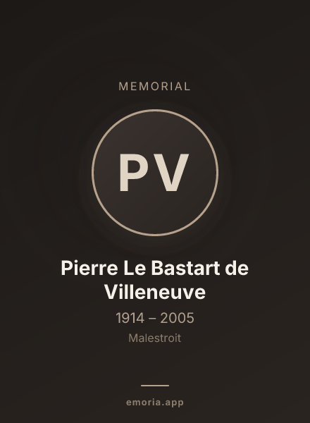 Memorial portrait of Pierre Le Bastart de Villeneuve