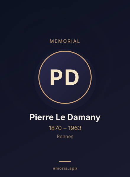 Memorial portrait of Pierre Le Damany