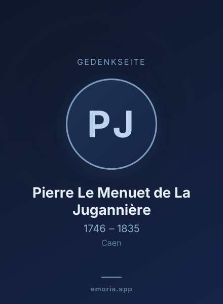 Gedenkportrait von Pierre Le Menuet de La Jugannière