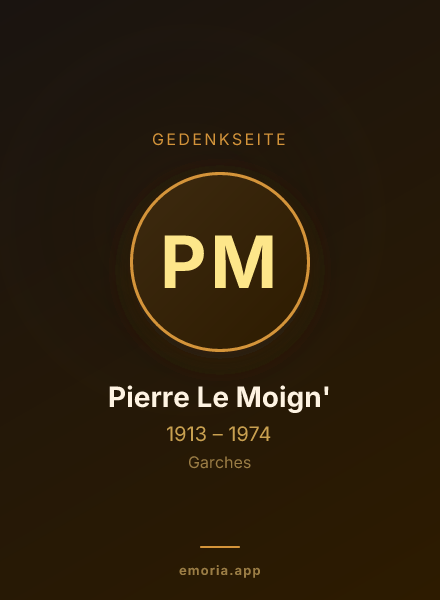 Gedenkportrait von Pierre Le Moign'