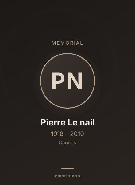 Memorial portrait of Pierre Le nail