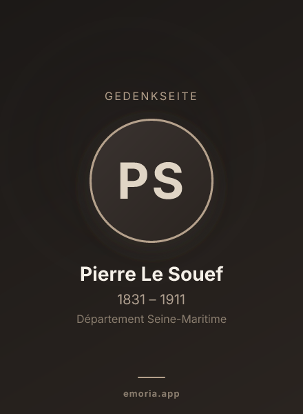 Gedenkportrait von Pierre Le Souef
