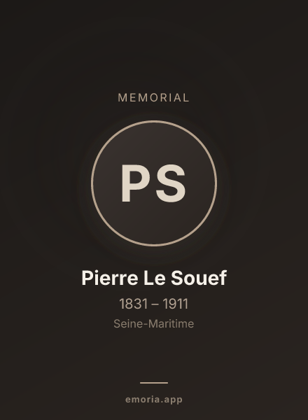 Memorial portrait of Pierre Le Souef