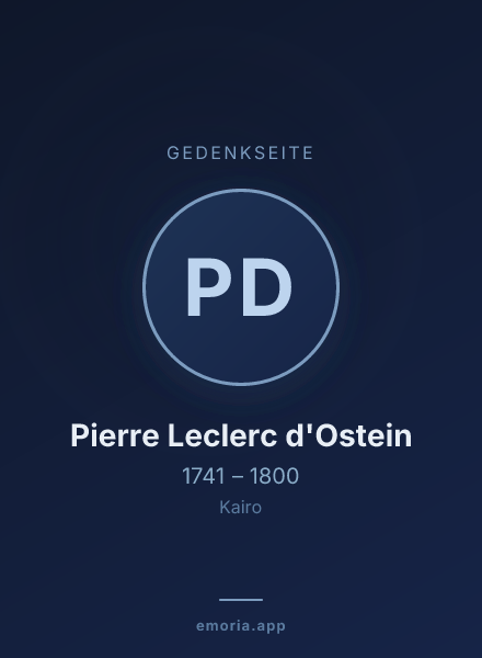 Gedenkportrait von Pierre Leclerc d'Ostein