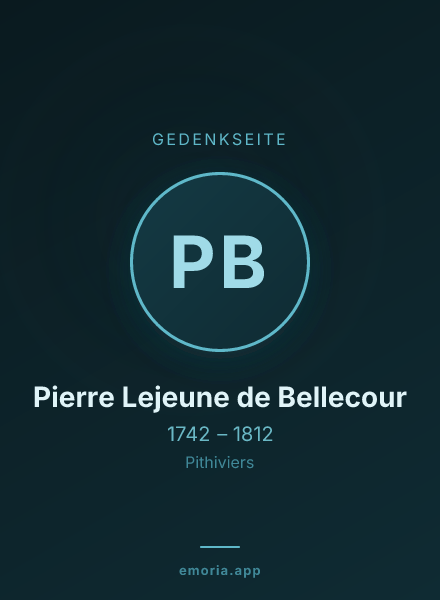 Gedenkportrait von Pierre Lejeune de Bellecour